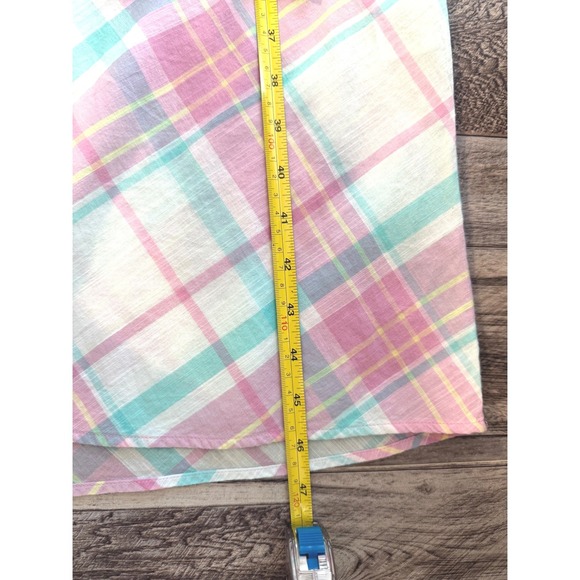 Brooks Brothers Dress Size 16 Pastel Plaid Midi Coquette Classicore Modest - Picture 7 of 10
